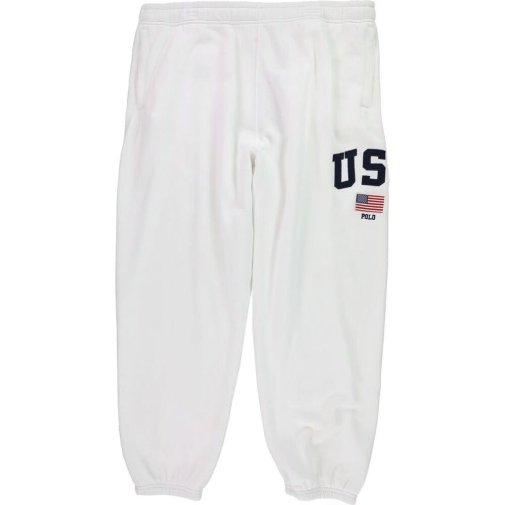 Ralph Lauren Womens Team Usa Tapered Relaxed Sweatpants Casual Pants, White, ...